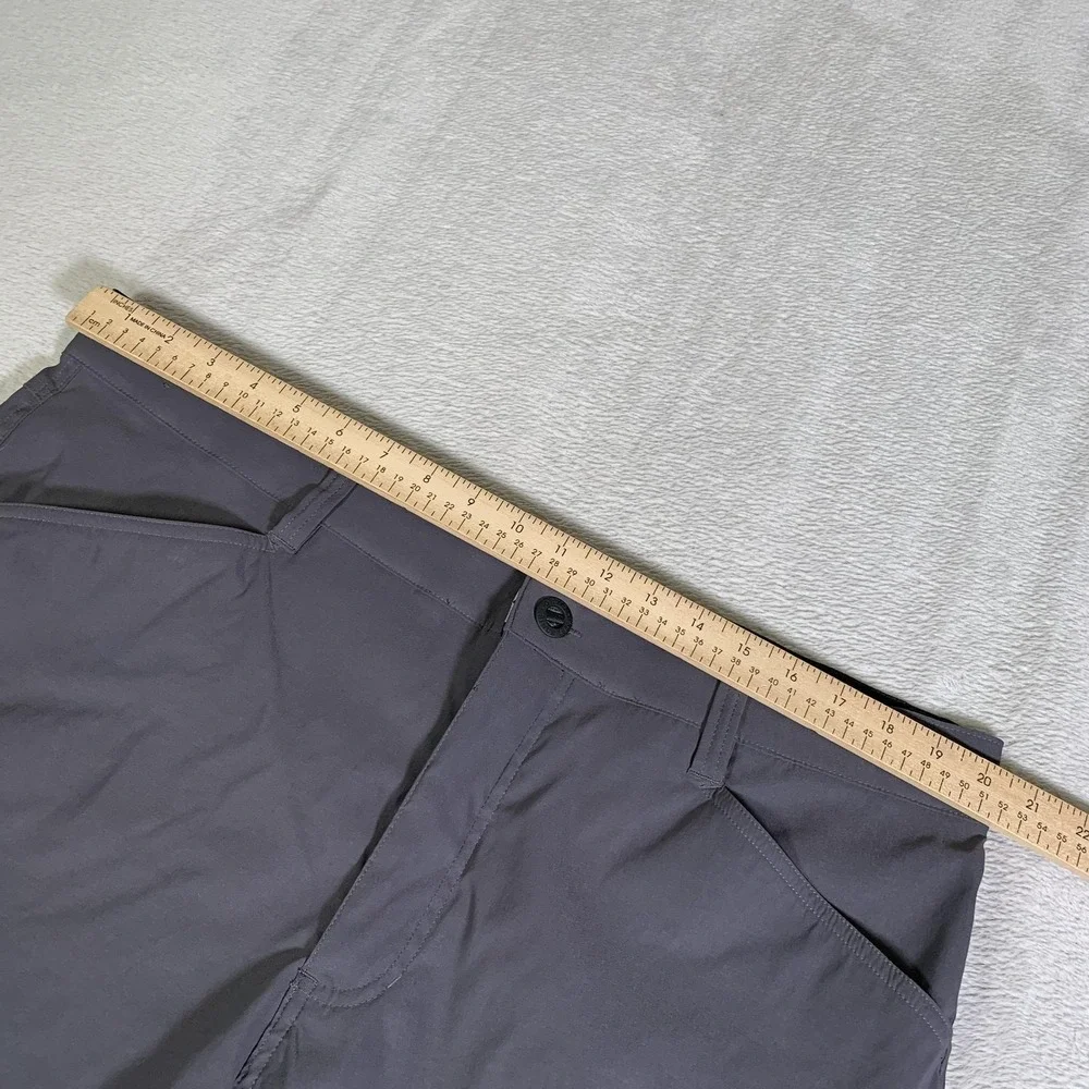 Orvis Pants Mens 40x30 Gray Stretch Hiking Water Repellent Zip Pockets Travel